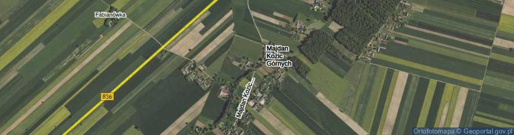 Zdjęcie satelitarne Majdan Kozic Górnych ul.